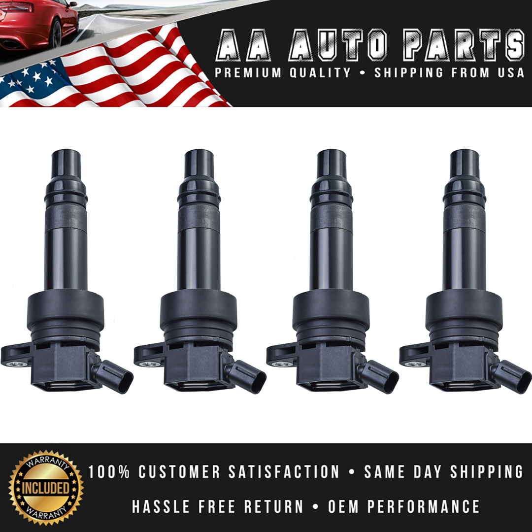 Pack of 4 Ignition Coil UF707 For Turbocharged 20132017 Hyundai