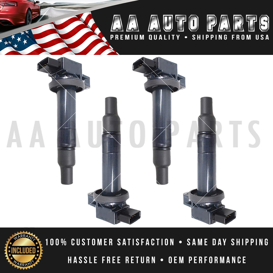 4x Ignition Coil 20012010 For Toyota Yaris Prius xA xB Echo 1.5L UF316