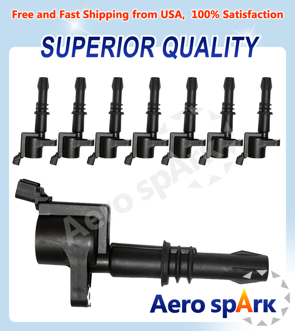 Set 8 FD508 Ignition Coils For 0408 Ford E350 Expedition 4.6L 5.4L 6
