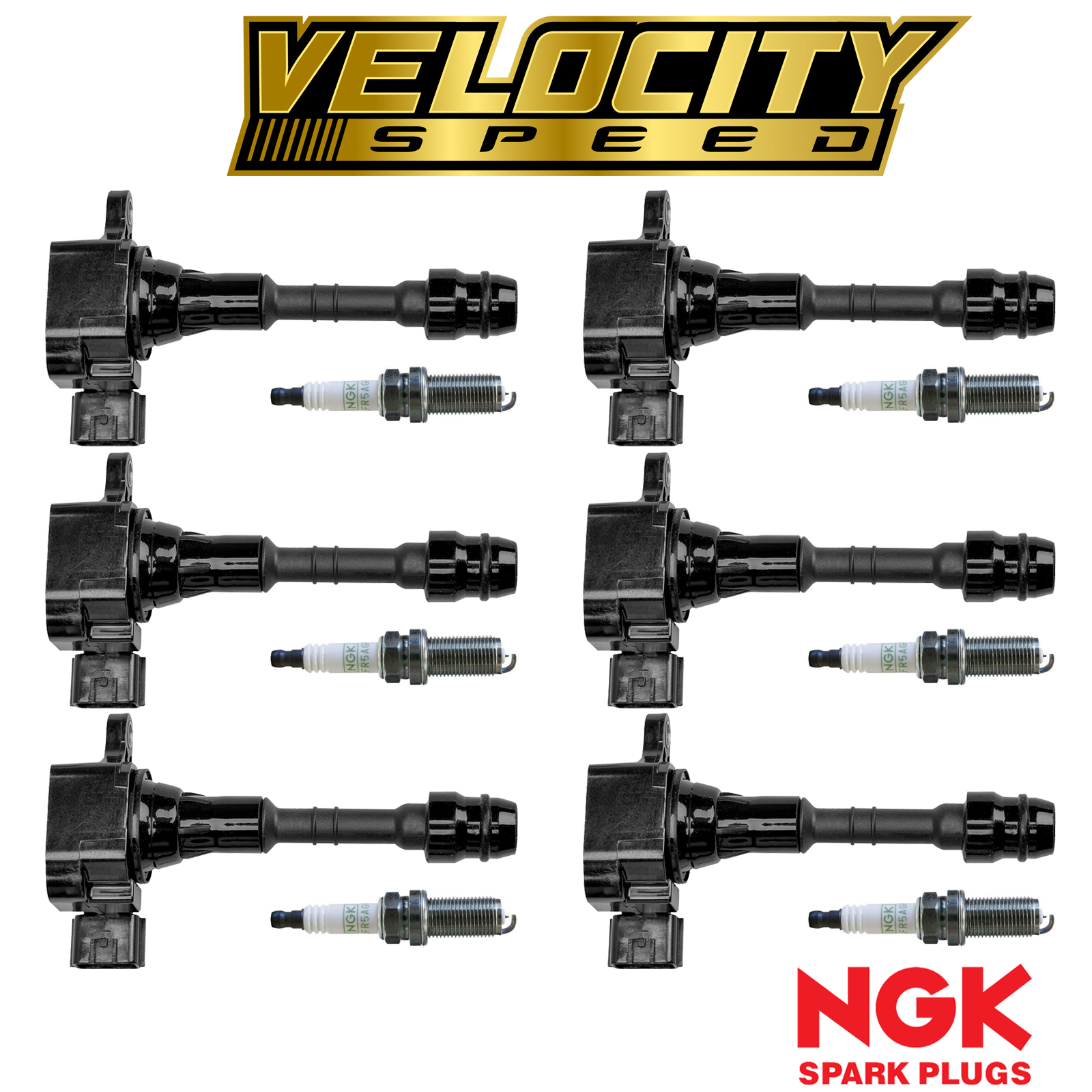 For Nissan Frontier Xterra Pack Set of 6 Ignition Coil & Platinum NGK