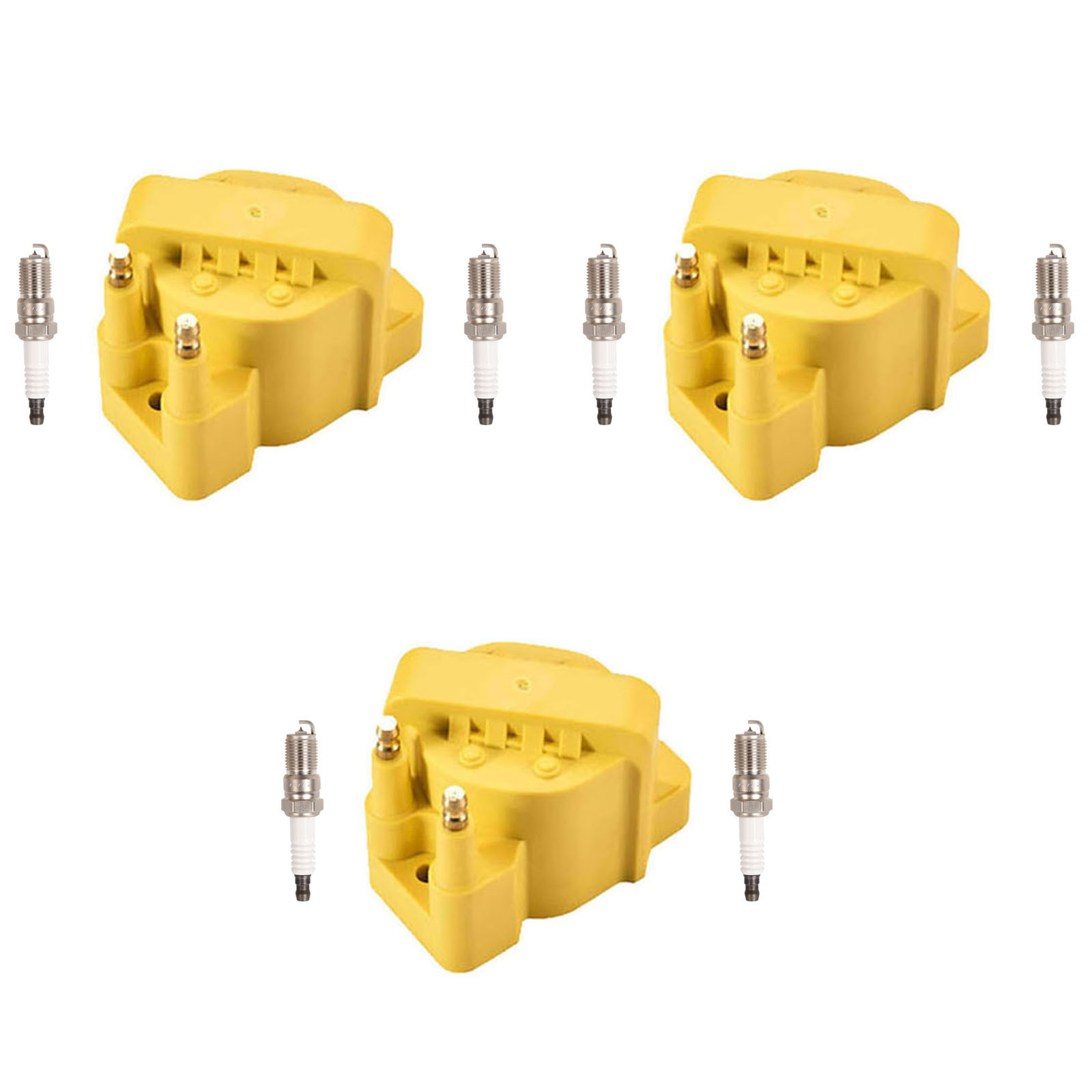 ACEON Set of 3 Performance Ignition coil + Spark Plug For Buick Cadillac Chevrolet Oldsmobile Pontiac