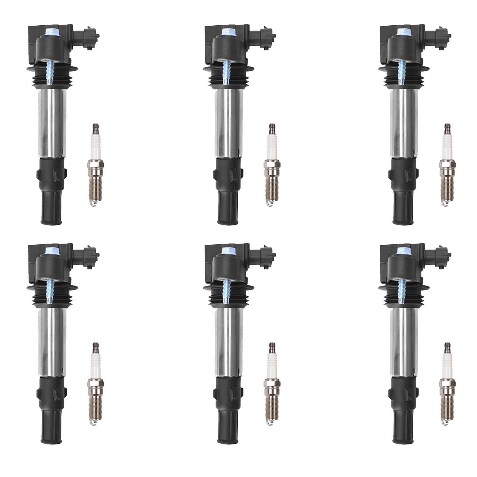 ACEON Set of 6 Ignition coil + Spark Plug For Buick Cadillac CTS STS SRX