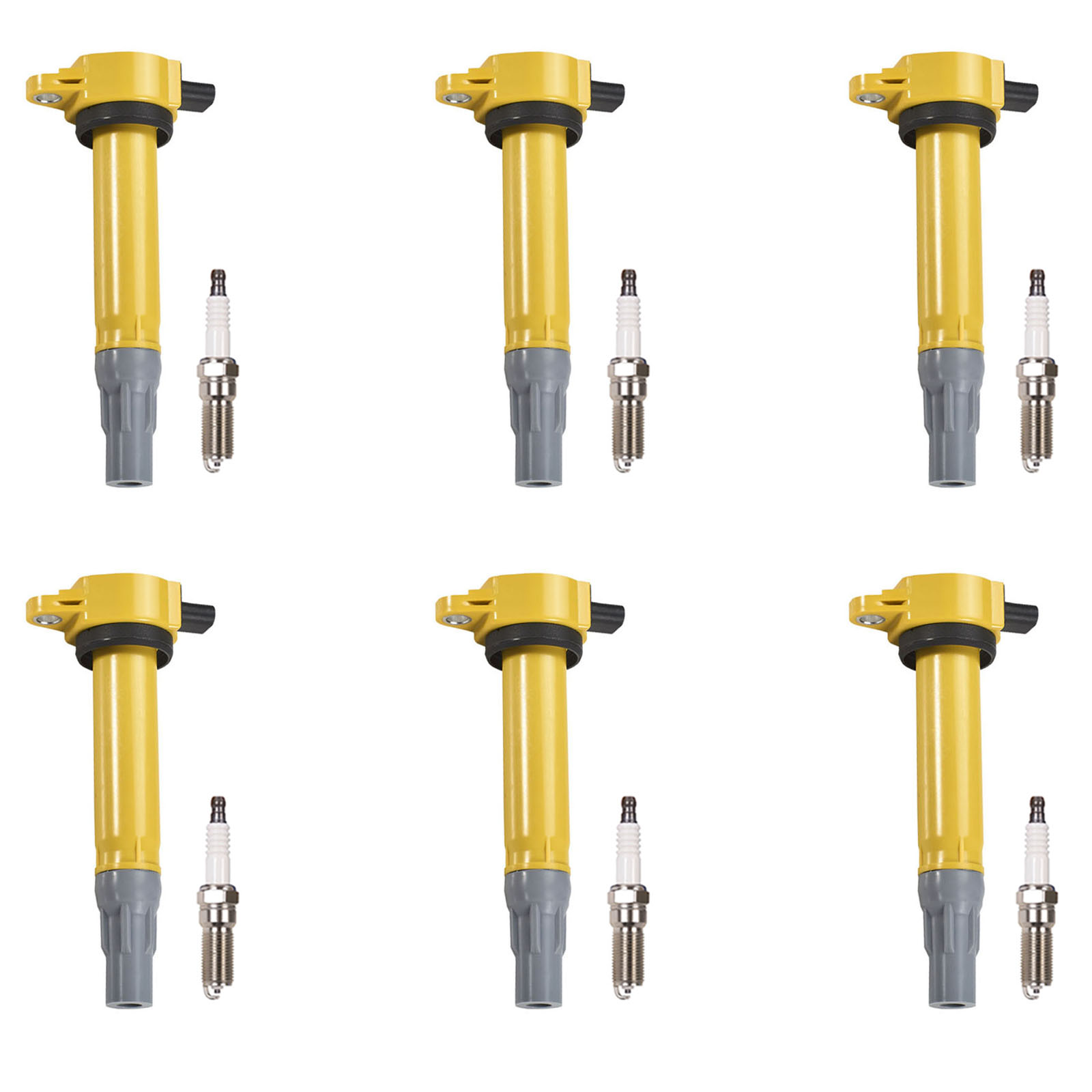 ACEON Set of 6 Performance Ignition coil + Spark Plug For 06-10 Chrysler Dodge 4.0L 2.7L 3.5L