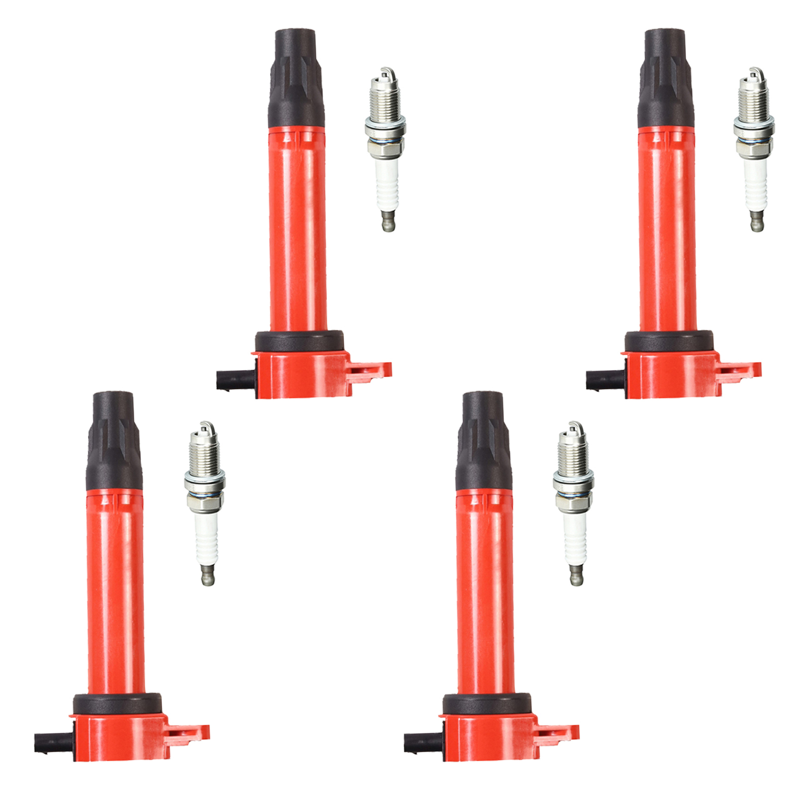 ACEON Set of 4 Performance Ignition coil + Spark Plug For 2007-17 Dodge Jeep Compass 2.0L 2.4L