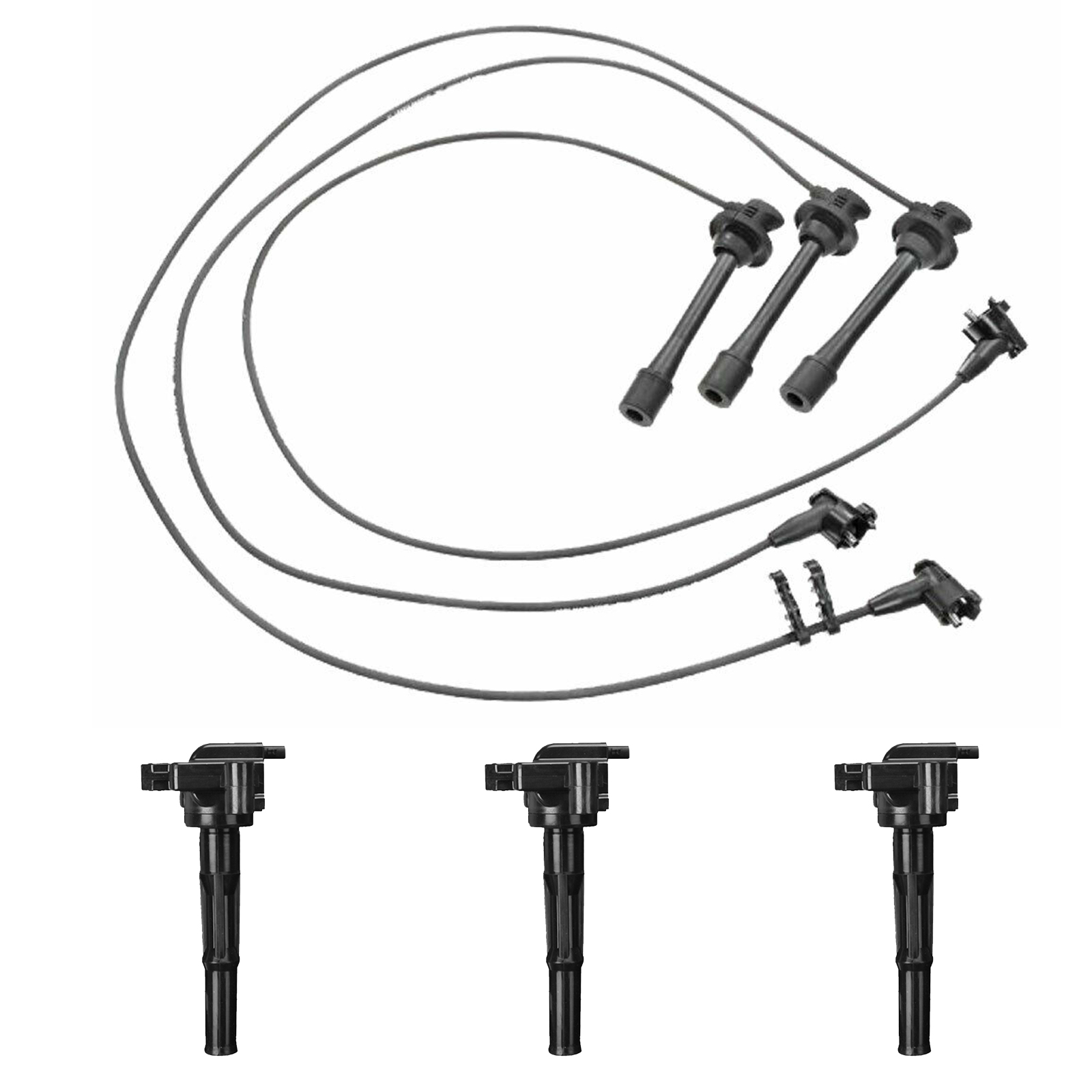 ACEON Set of 3 Ignition coil + Wire Set For Toyota Tacoma 3.4L