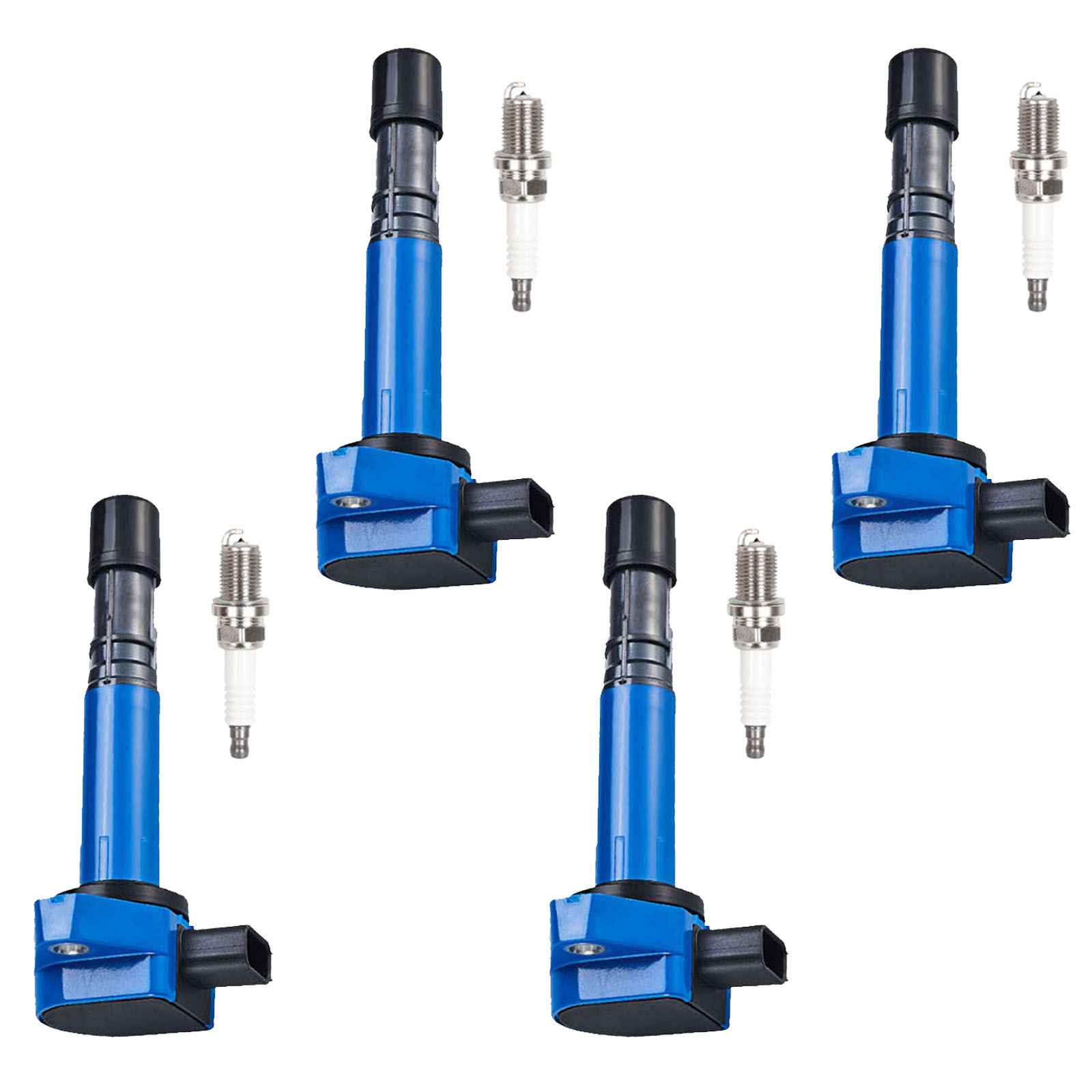 ACEON Set of 4 Performance Ignition coil + Spark Plug For 01-05 Honda Civic Acura