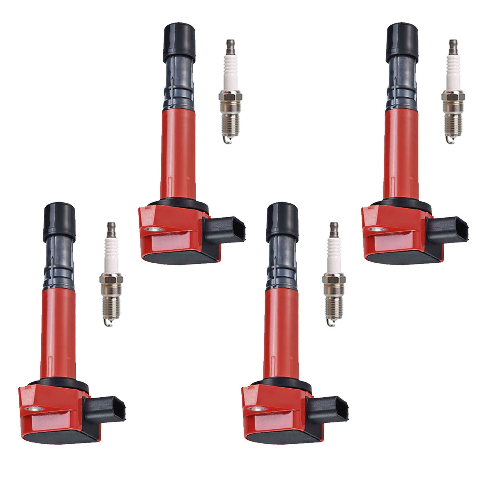 ACEON Set of 4 Performance Ignition coil + Spark Plug For 01-05 Honda Civic Acura