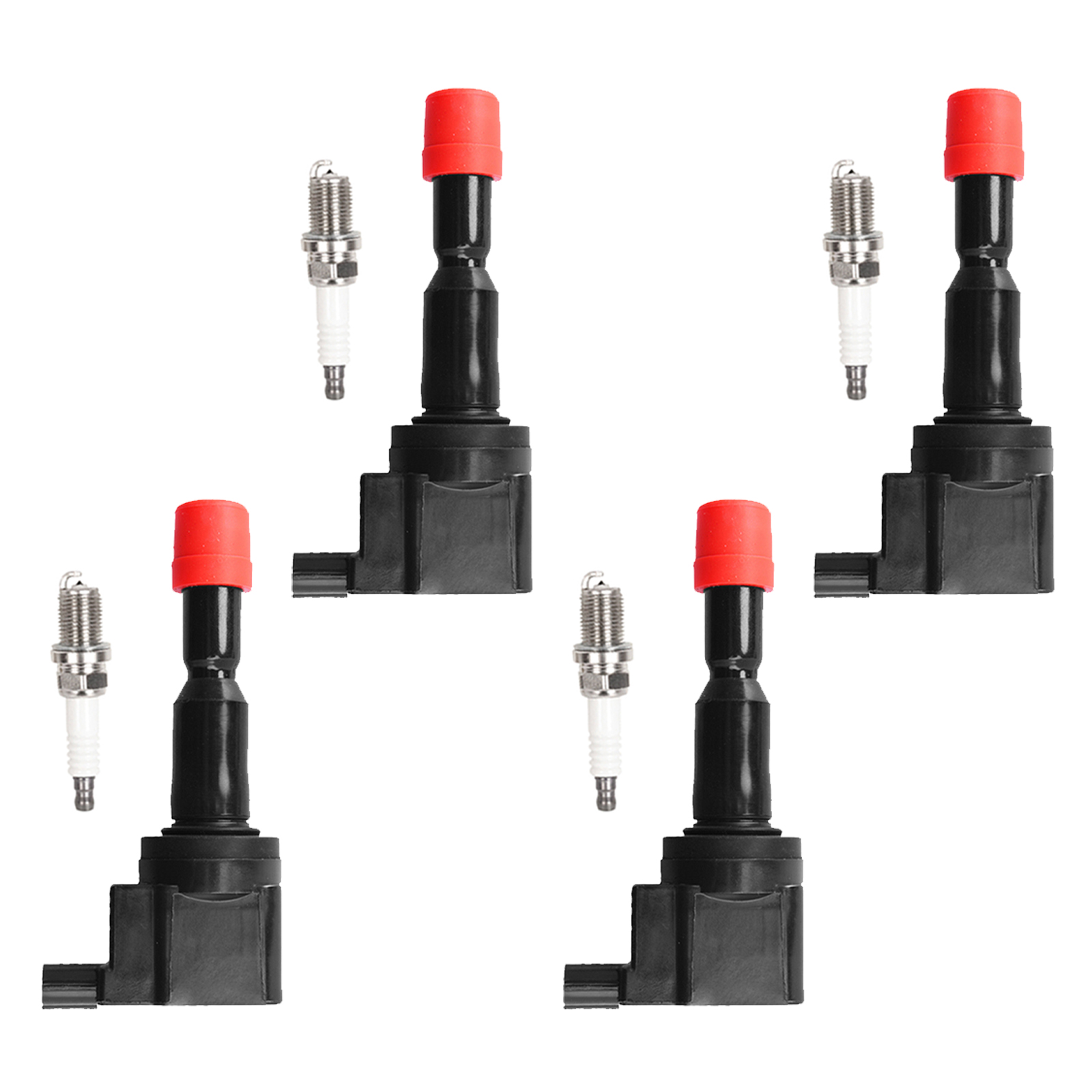 ACEON Set of 4 Ignition coil + Spark Plug For Honda FIT 2007-2008 L4 1.5L