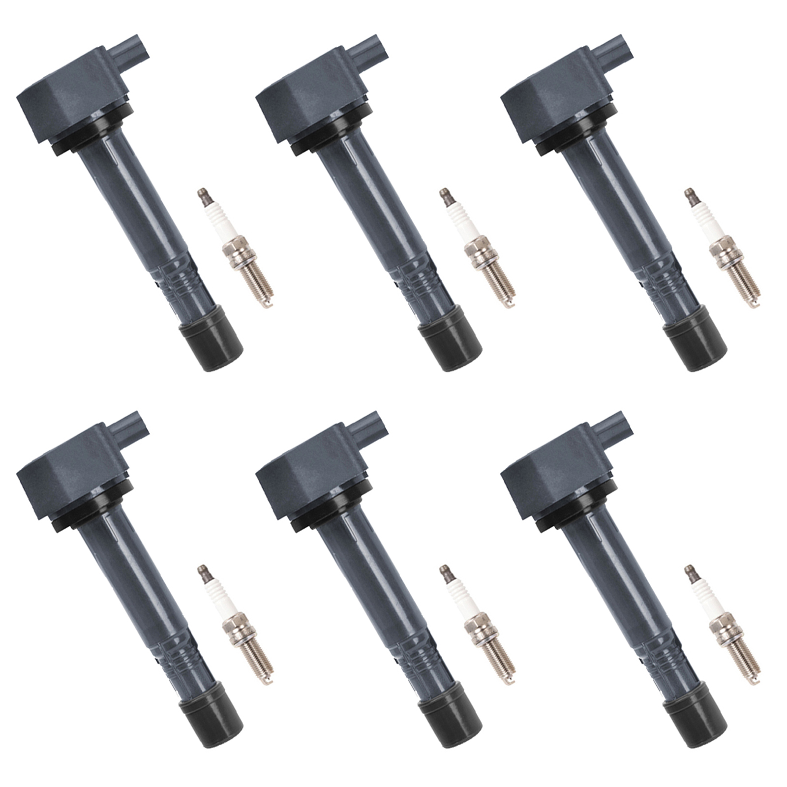 ACEON Set of 6 Ignition coil + Spark Plug For 09-15 Honda Pilot Acura MDX RDX