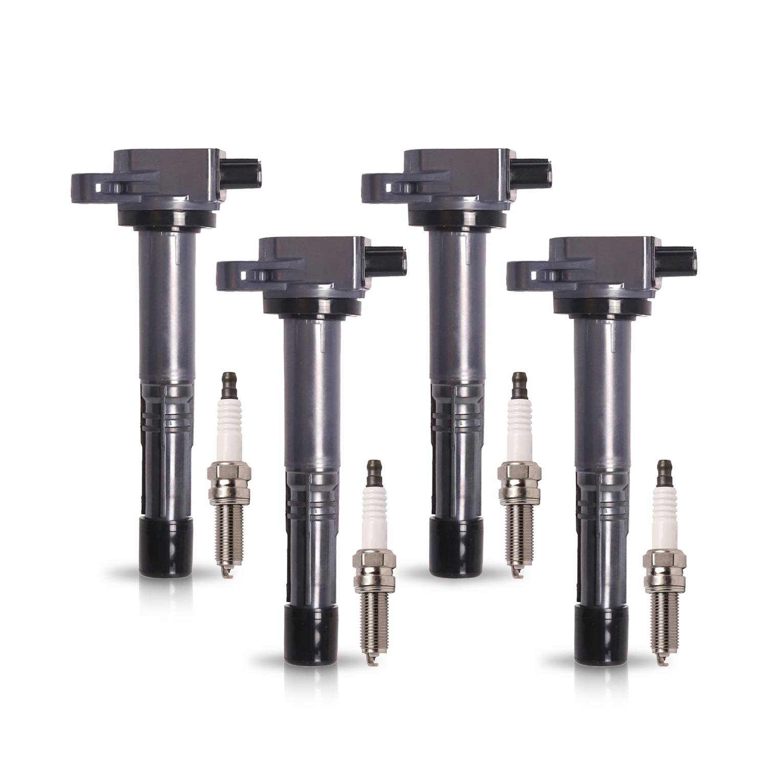 ACEON Set of 4 Ignition coil + Spark Plug For Honda Crosstour, CR-V, Civic, Accord L4 2.4L