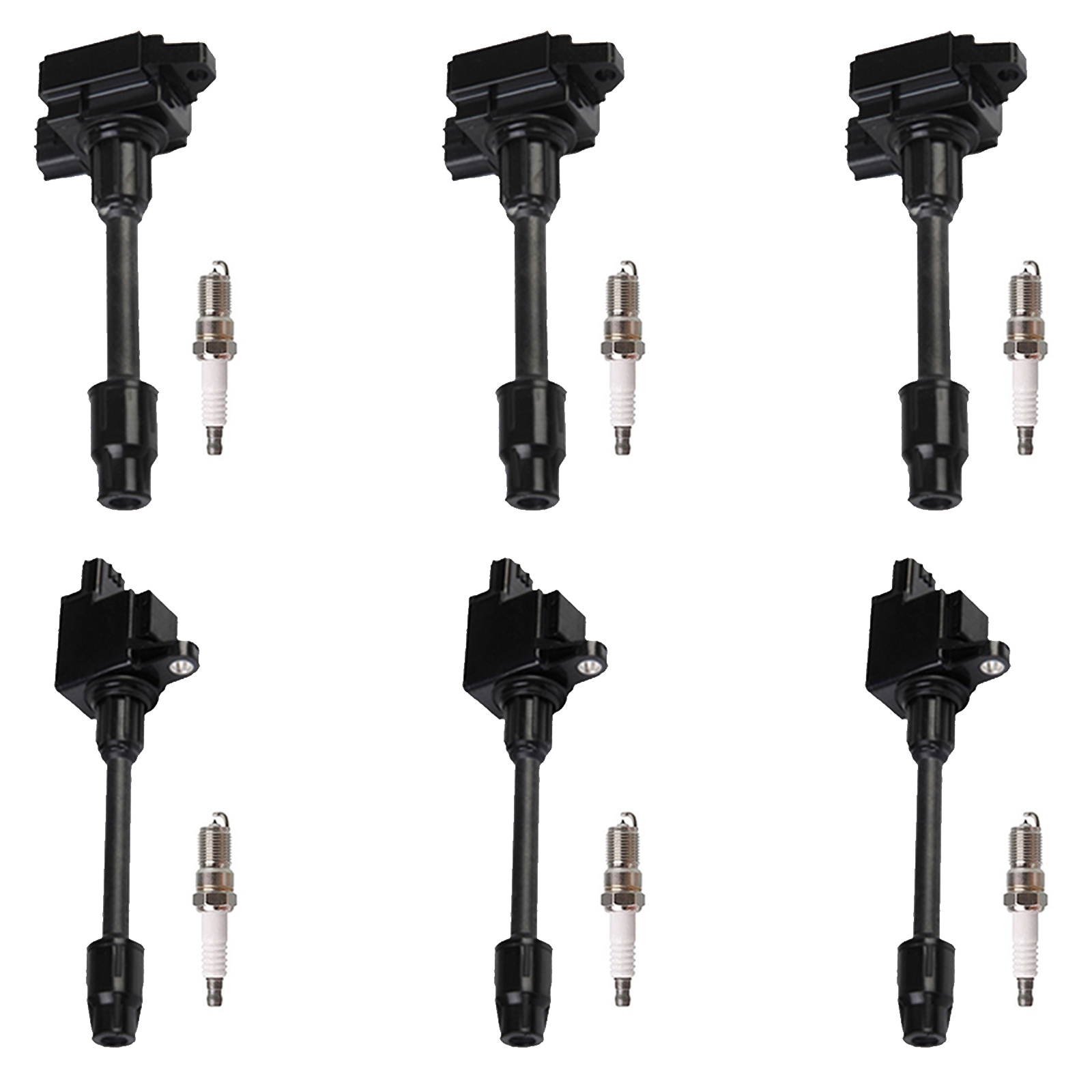 ACEON Set of 6 Ignition coil + Spark Plug For 2000-2001 Infiniti I30 Nissan Maxima V6 3.0L