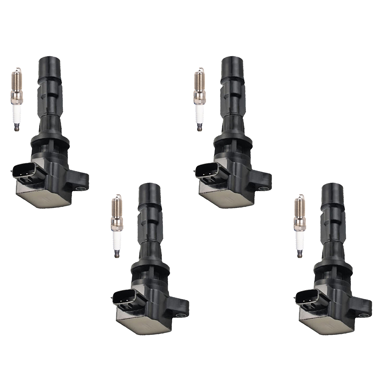 ACEON Set of 4 Ignition coil + Spark Plug For 2009-14 Mazda 3, 5