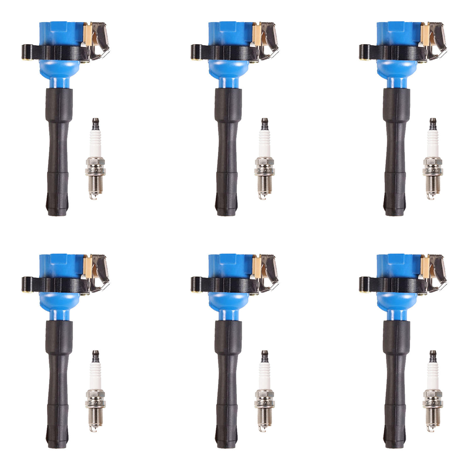 ACEON Set of 6 Performance Ignition coil + Spark Plug For BMW 325i 323i 2.5L 740iL X5 540i 4.4L 330i 530i