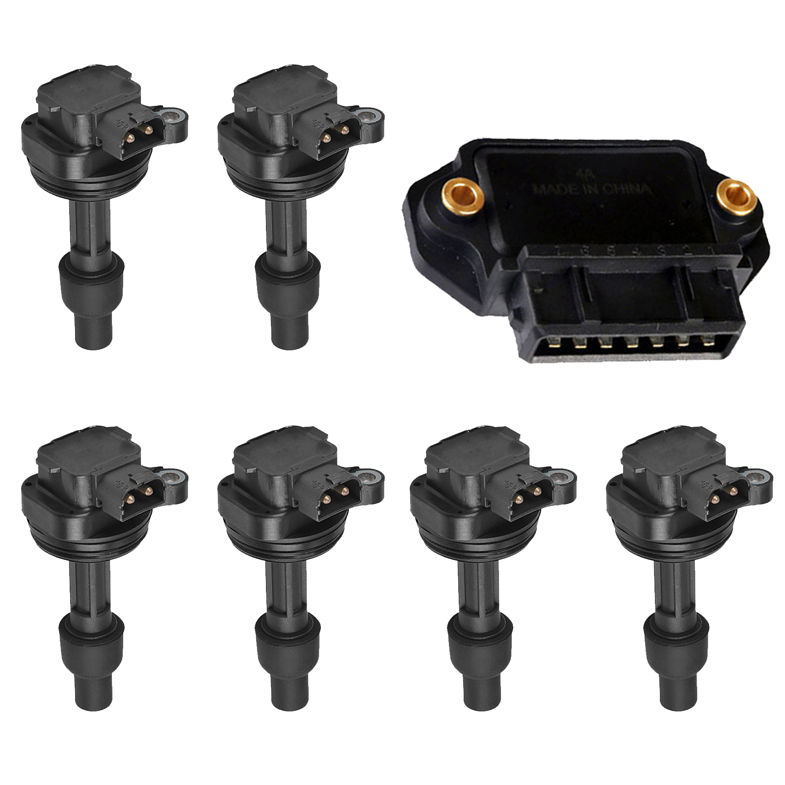 ACEON Set of 6 Ignition coil + Ignition Module For 1992-1998 Volvo 960 S90 V90 2.9L L6
